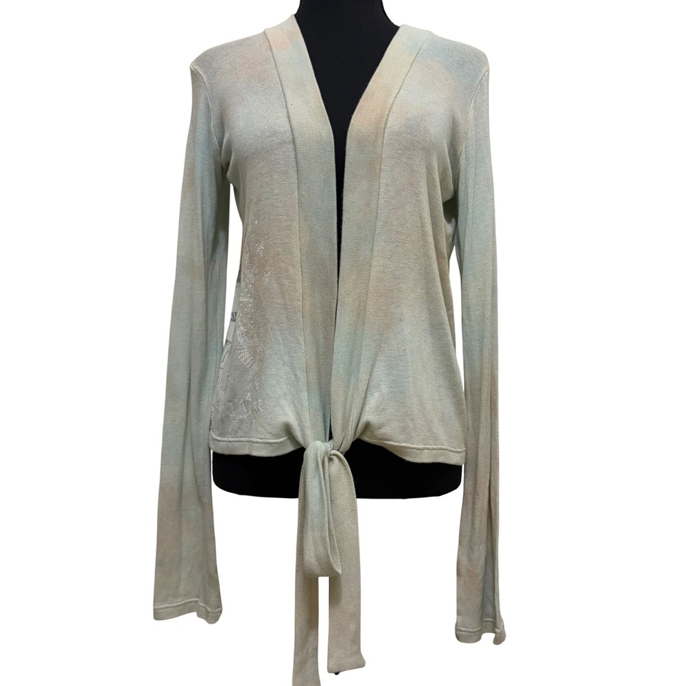 The People of the Labyrinths Tie Front Cardigan S Cashmere Blend Avant Garde